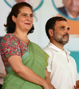 Rahul, Priyanka extend greetings on Sharadiya Navratri.